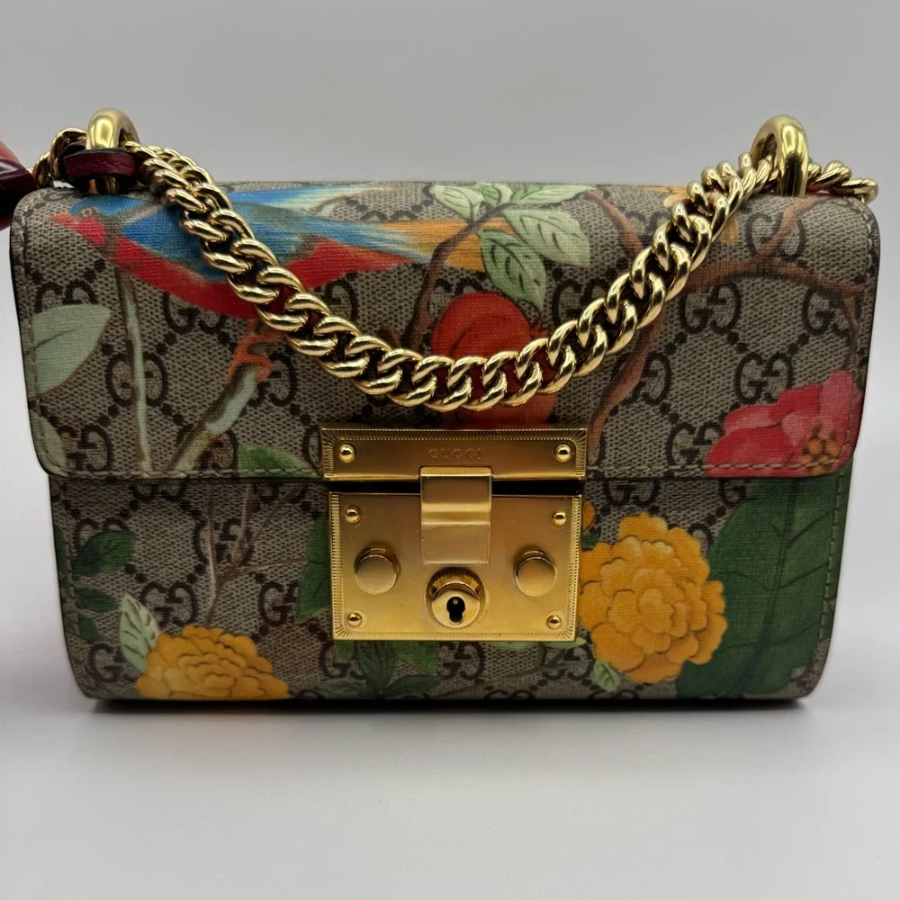 Gucci Small GG Supreme Tian Padlock Bag - Picture 2 of 16